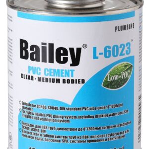Клей для труб ПВХ Bailey L-6023 946 мл, прозорий
