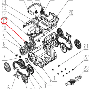 Привідний механізм до пилососа Wybotics WY200, (Driving gear №11/WY200)