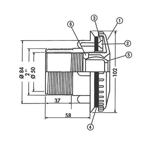 14_3.jpg Форсунка стінова Hayward 3315 2" під лайнер
