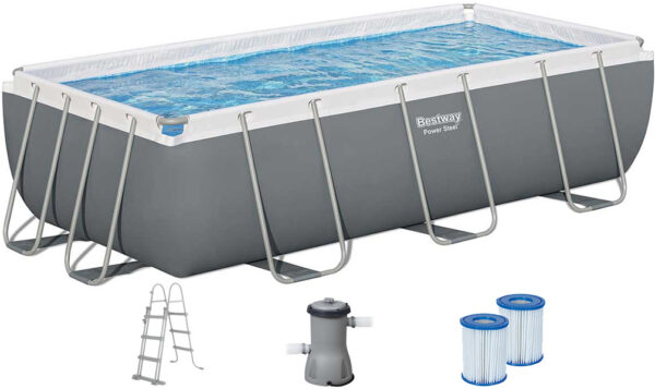 Каркасний прямокутний басейн Bestway 56441 (404х201х100 см) з картриджним фільтром та драбиною