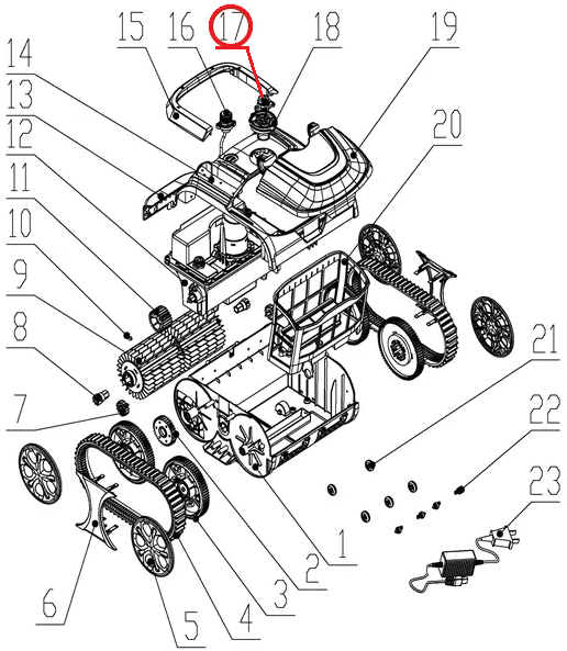 Комплект кнопок до пилососа Wybotics WY200, (Button kit №17/WY200)