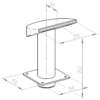Водоспад FitStar Borkum Mini (262x200 мм) з насосом 0.5 кВт і водозабірною форсункою