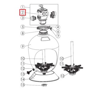 Манометр Aquaviva 100PSI сталевий, верхній
