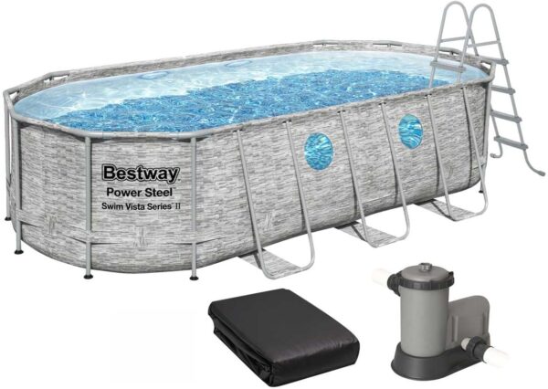 20853_0.jpg Каркасний басейн Bestway 56716 (549х274х122 см) з картриджним фільтром, драбиною та тентом