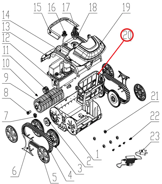 Кошик фільтра до пилососа Wybotics WY200, (Filter basket №20/WY200)