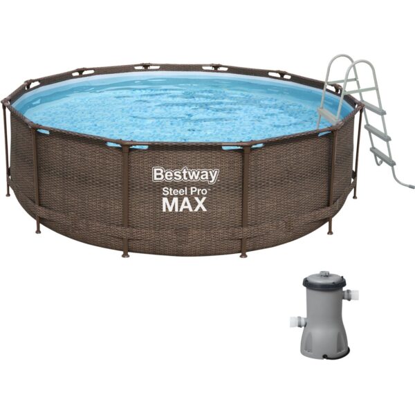 22530_15_1.jpg Каркасний басейн Bestway Ротанг 56709 (366х100 см) з картриджним фільтром та драбиною
