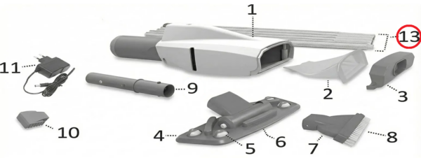 Набір труб Kokido для пилососа Telsa EV15, 5 шт. (EV15ASM01/GRY)