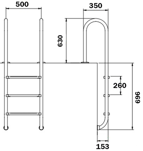 27122_1.jpg Сходи для басейну Flexinox Muro (2 сходинки), AISI-316L