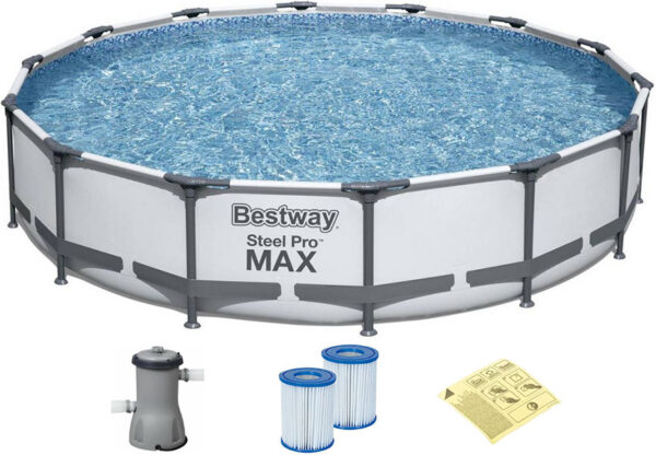 27914_00.jpg Каркасний басейн Bestway 56595 (427х84 см) з картриджним фільтром