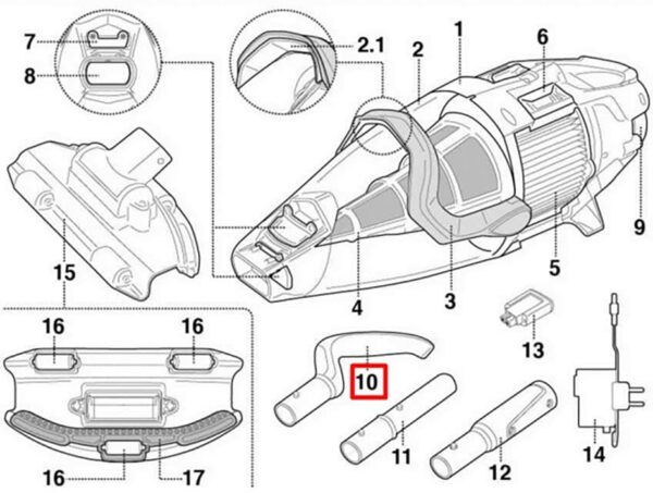 Ручка Kokido для пилососа Voltera EV75CBX