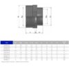 Муфта ПВХ Effast RERMRE075G редукційна, із внутрішньою різьбою d2-1/2"x2"