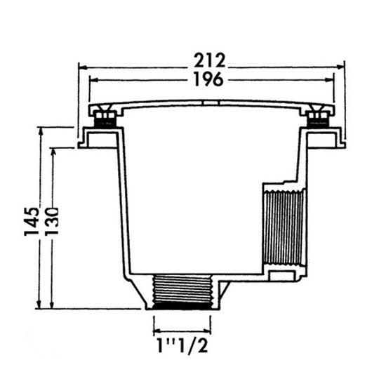 3252_.jpg Злив донний Hayward 2" 3252 під бетон