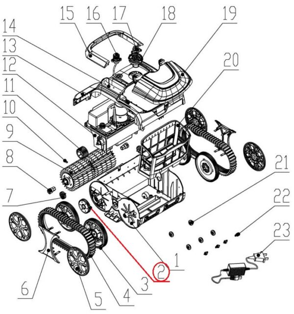 Шестерня колеса до пилососа Wybotics WY200 (No 2 S.WY3312Pro.001)