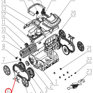 Бічна кришка до пилососа Wybotics WY200, (side cover №6/WY200)