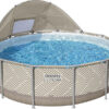 34030_01.jpg Каркасний басейн Bestway 561FY (396х107 см) з картриджним фільтром, драбиною, тентом і навісом