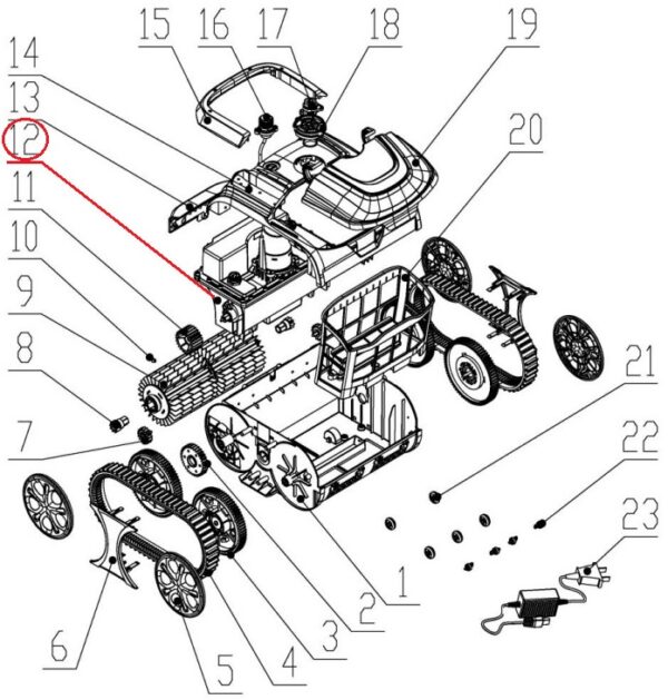 Моторний блок до пилососа Wybotics WY200 (No 12 B.WYBOT S1.04.002)