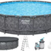 37842_00.jpg Каркасний басейн Bestway Grey 561KC (549х132 см) з пісочним фільтром, тентом та драбиною