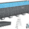 37845_00.jpg Каркасний басейн Bestway Grey 561KJ (956х488х132 см) з пісочним фільтром, тентом та драбиною