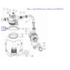 Гвинт з гайкою M6*50 хомута Emaux для ST 89010119