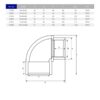 Коліно ПВХ Hidroten 1001605, редукційне, d50x50x40 мм