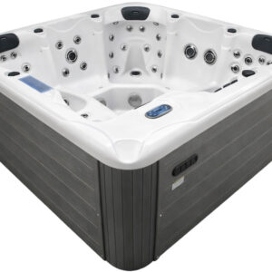 СПА-басейн Aquajoy Santorini (220х220х95 см), Сріблясто-білий мармур