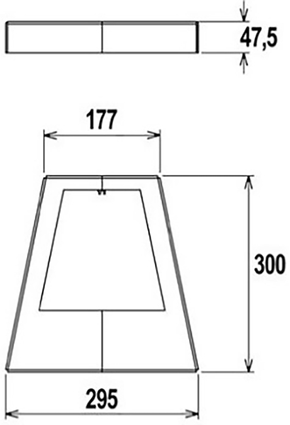 41046_1.jpg Накладка декоративна для водоспаду Flexinox Bali полірована, AISI-316L