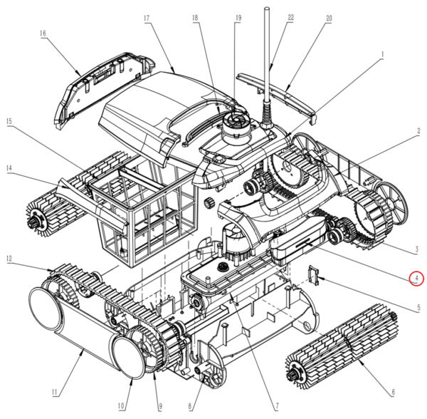 Комплект бічних ущільнень для корпусу робота-пилососа Wybotics WY350 (B.WY3051.09.002)