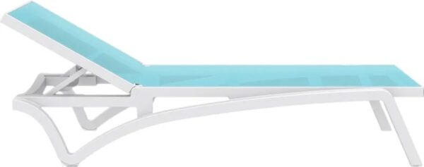 42341_2.jpg Шезлонг Aquajoy Pacific, білий з бірюзовим