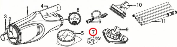 Блок зарядного пристрою USB Kokido для пилососа Telsa EV05