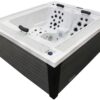 Переливний СПА-басейн Aquajoy Marmaris (230х198х89 см), Сріблясто-білий мармур