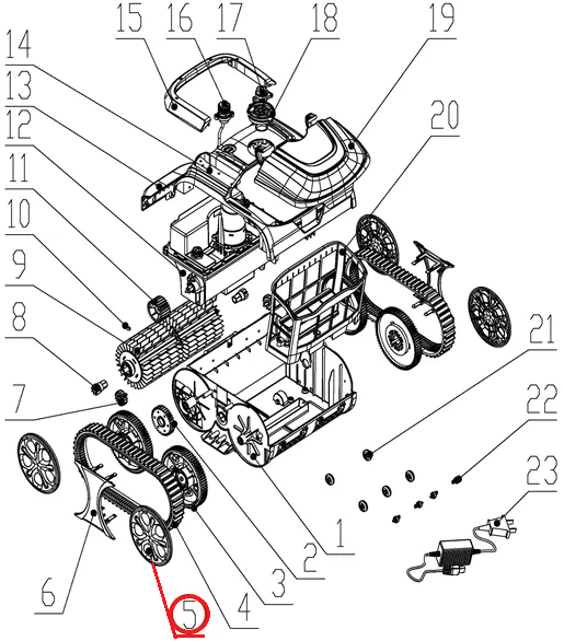 Ковпак колеса до пилососа Wybotics WY200, (Wheel cover№5)