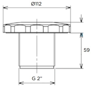 87198022_1.jpg Форсунка стінова Flexinox 87198022 (4.5 м³/год) під бетон, 2"
