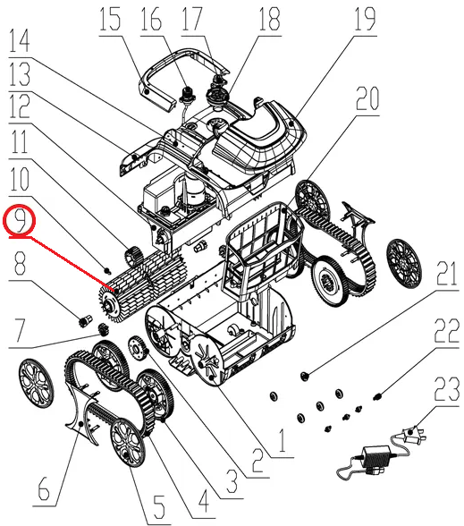 Комплект роликів до пилососа Wybotics WY200, (Roller kit №9/WY200)