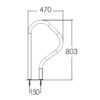 Поручень для басейну Emaux ARB-F, AISI-316