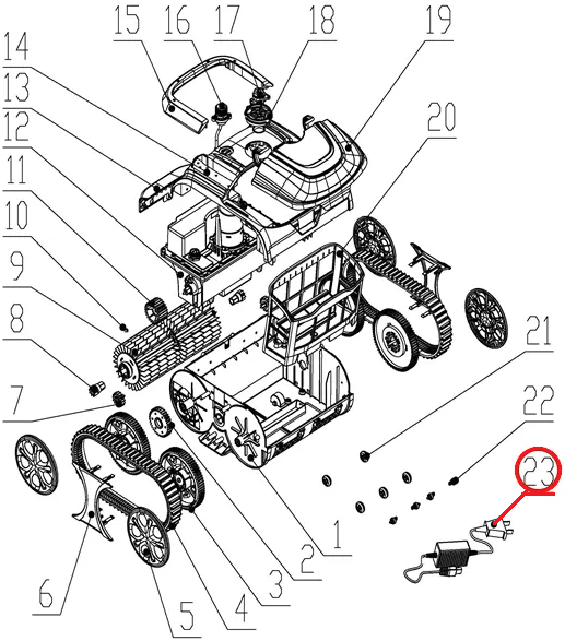 Зарядний пристрій до пилососа Wybotics WY200, (charger №23/WY200)
