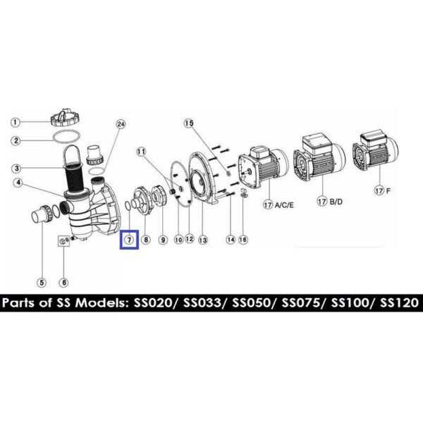 Ущільнювальне кільце дифузора Emaux (02011004)