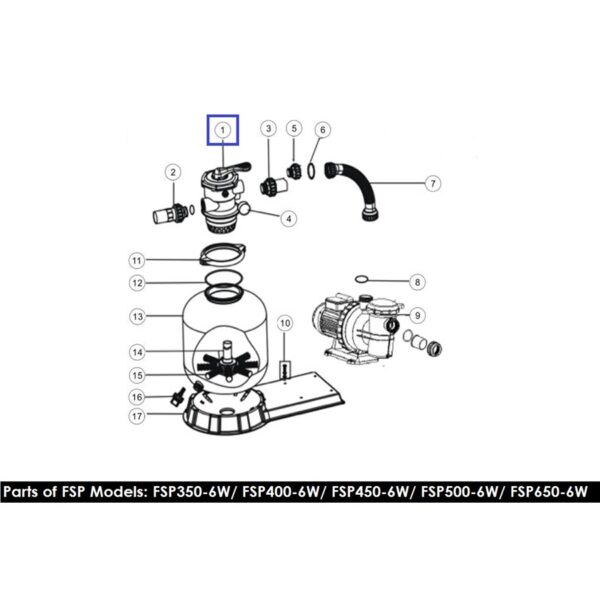 emaux_88280105_diagram.jpg Кран чотириходовий Emaux MPV 05 88281205B (1.5'', верхнє підключення)