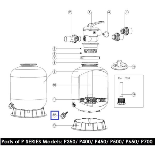emaux_89011601_diagram.jpg Дренажний клапан для фільтрів Emaux серії MFV, MFS, P, SP (89011601)