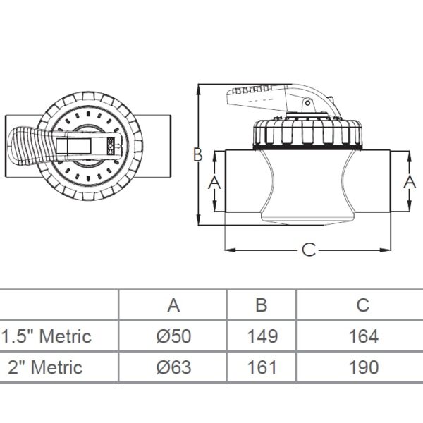 Кран Emaux V40-2 (E) двопозиційний 50 мм