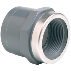Муфта ПВХ Effast RGRMAR020B перехідна, з металічним кільцем d20x1/2"