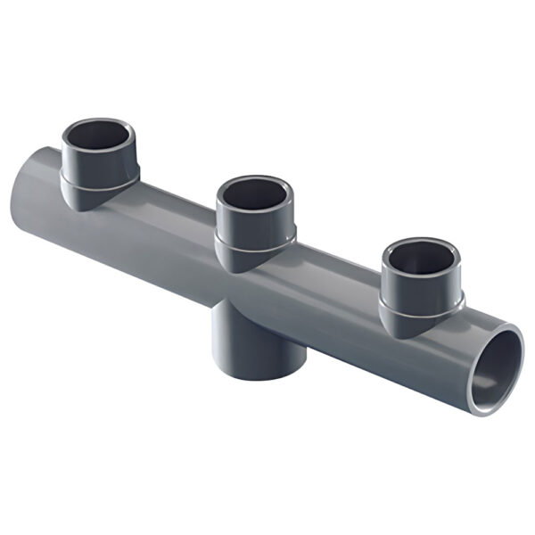 hidroten-409-colector-3-vias-de-50-gris.jpg Колектор ПВХ Т Hidroten 1001269, d32 мм