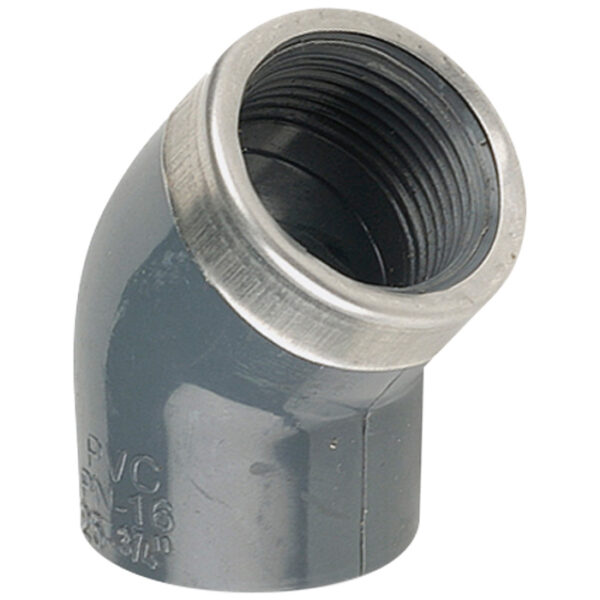 hidroten-434-codo-45-encr-h-ref-20-12_5.jpg Коліно перехідне 45° ПВХ Hidroten 1002175, металеве кільце, d63 мм, 2"