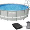 Каркасний басейн Intex 26756 Premium (610х132 см) з картриджним фільтром, драбиною, підкладкою і тентом