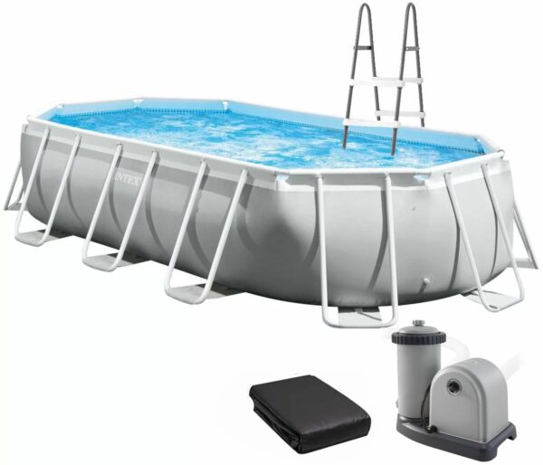 intex_26798_oval.jpg Каркасний басейн Intex 26798 OVAL (610х305х122 см) з картриджним фільтром, драбиною та тентом