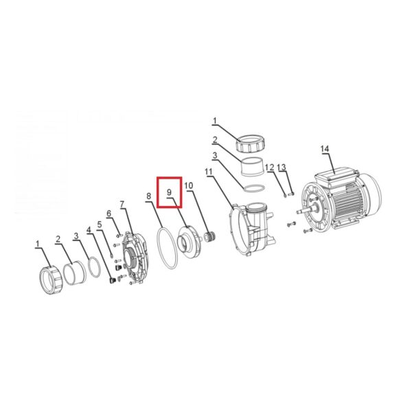 Крильчатка насоса Aquaviva OS/LP150T, OS/LP200