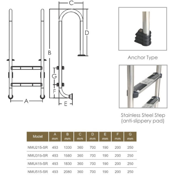 ladder2_2.jpg Сходи для басейну Emaux Muro NMU515-SR (5 сходинок), AISI-316