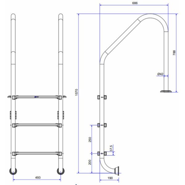 ladder5_1.jpg Сходи для басейну Emaux Standard NSL515-SR (5 сходинок), AISI-316
