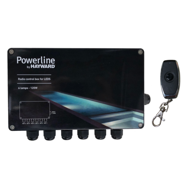 modulator-za-led-krushki-s-distancionno-upravlenie-6-izkhoda-120w-powerline.png Пульт керування прожектором Hayward LED ColorLogic, 120 Вт