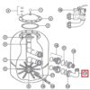 Муфта коліно Hayward NCX2312062 для фільтра NC d 500-600 мм
