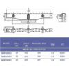 Переливна решітка Kripsol NMR 2520.C з потрійним з'єднанням 245х20 мм